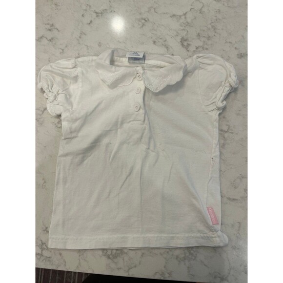Osh Kosh B'gosh vintage peterpan lace collar white t-shirt 2T - Picture 1 of 3